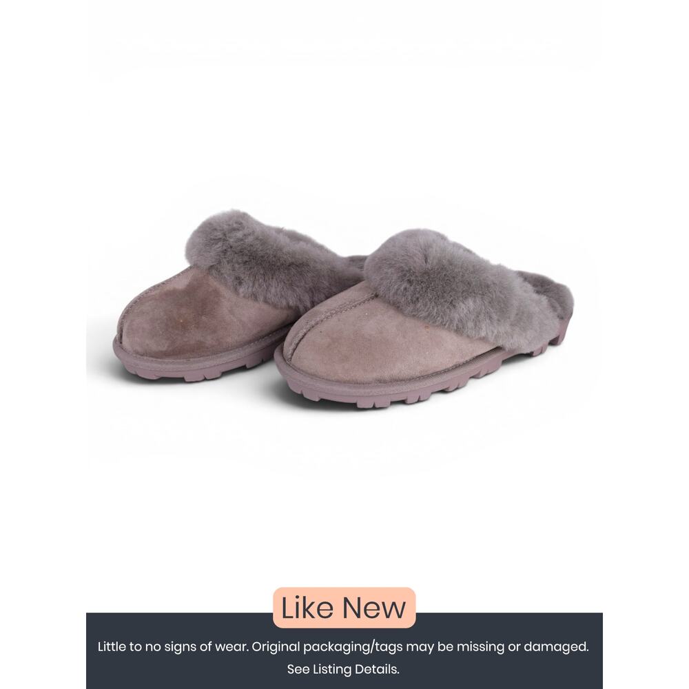 Kirkland Faux Fur Slide Slippers Grey Women's Size 6